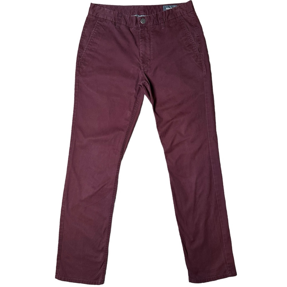 Bonobos Men's Maroon Chino Pants Red Cotton Stretch Trousers Waist 31